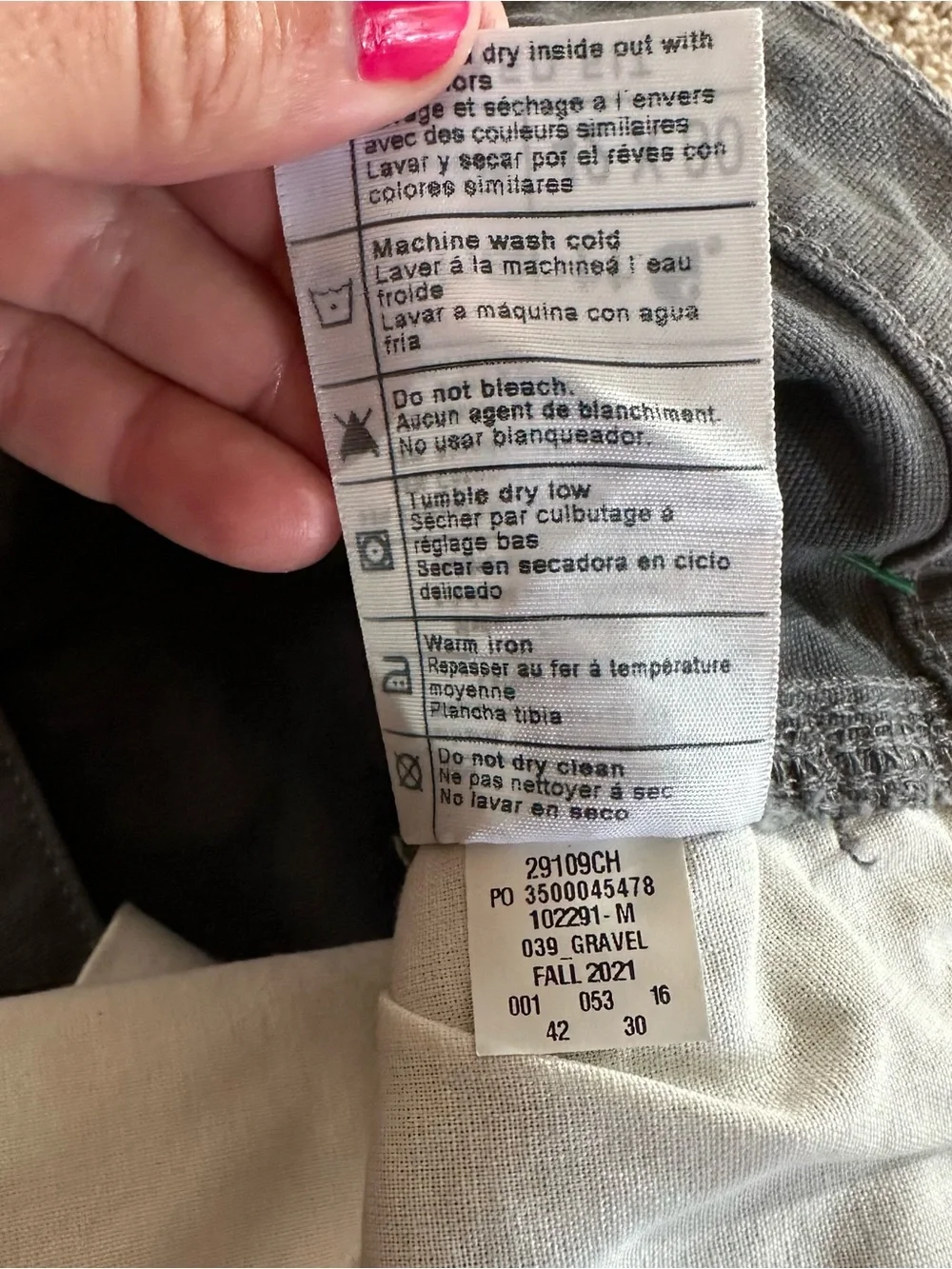 Carhartt Relaxed Fit Cargo Work Pants Gray Men’s Size 42x30 102291 - 039 Canvas